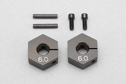 Yokomo 6mm Rear Wheel Hub (2-Pack) - Replacement RC Car Parts For Drift & Race Models